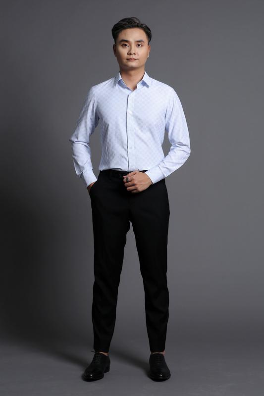 Áo Sơ Mi Xanh Công Sở Cao Cấp