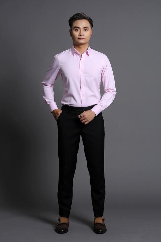 Áo Sơ Mi Nam Hồng Trẻ Trung