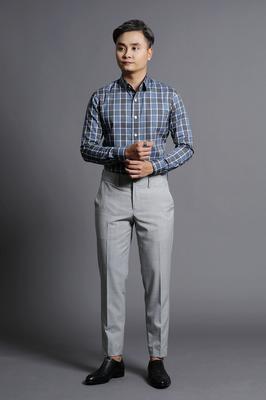 Áo Sơ Mi Nam Caro Xanh Đen