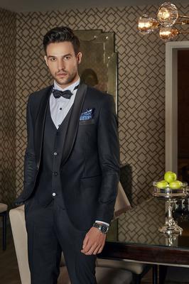 Bộ Tuxedo Cao Cấp Màu Xanh Vân R617-1