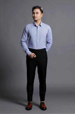 Áo Sơ Mi Nam Công Sở Xanh Caro