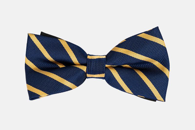 Nơ xanh dương sọc vàng xéo N10