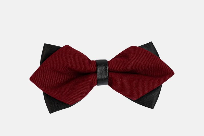 Nơ cưới nhung màu đỏ đô N28