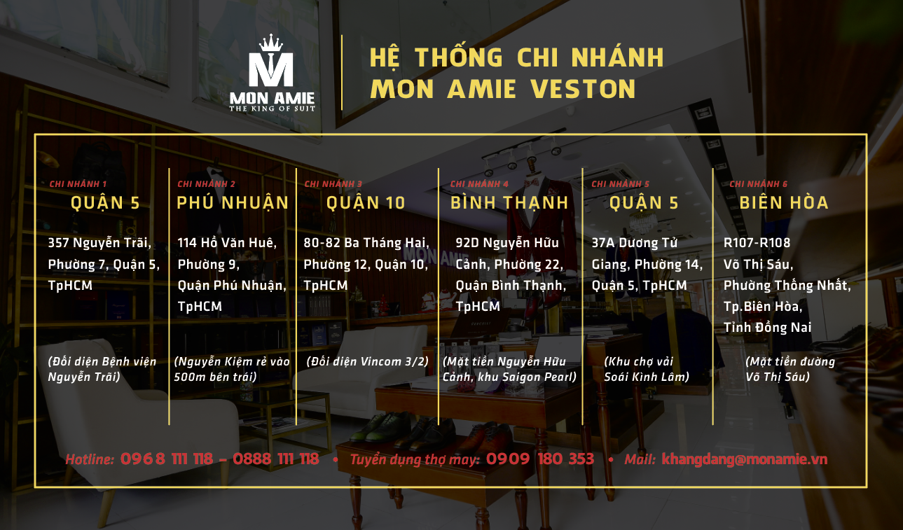HƯỚNG DẪN MAY/THUÊ VESTON TẠI MON AMIE