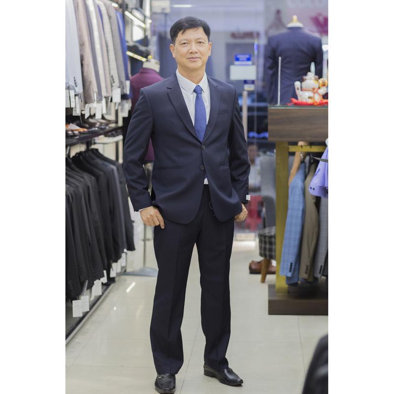 Bộ Vest Sui Gia Màu Xanh Đen A50.039